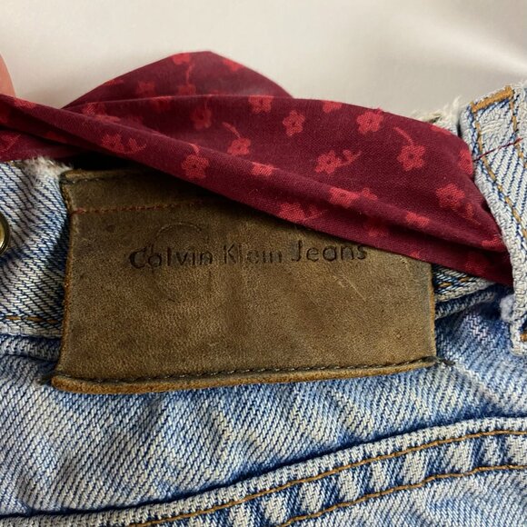 Vintage Homemade Calvin Klein Jeans Denim Shoulder Bag Purse tote Handmade - Picture 6 of 9